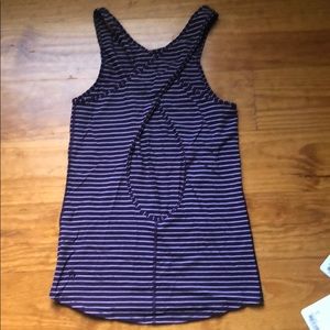 Purple lavender stripe Lululemon tank 4 open back